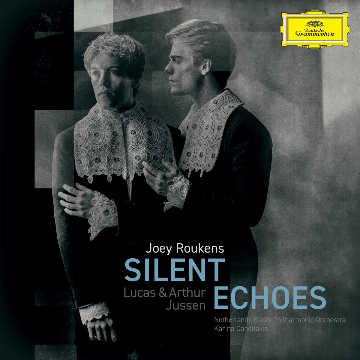 Roukens: Silent Echoes - Single by Lucas Jussen, Arthur Jussen, Netherlands Radio Philharmonic Orchestra & Karina Canellakis album cover