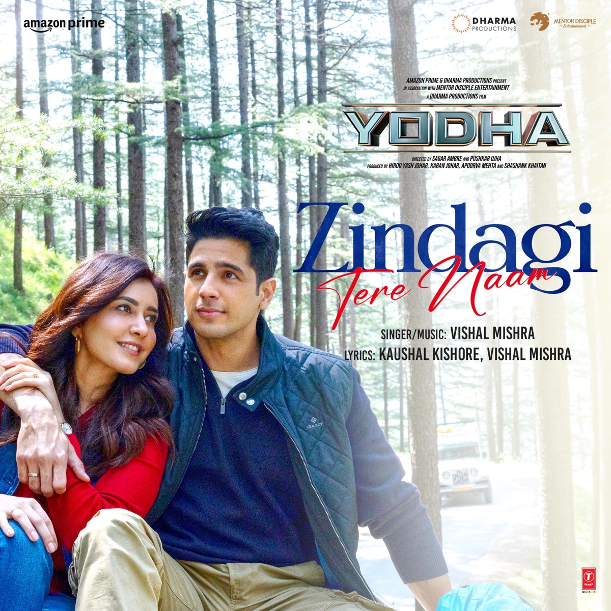 Zindagi Tere Naam (From "Yodha") - Single by Vishal Mishra & Kaushal Kishore album cover
