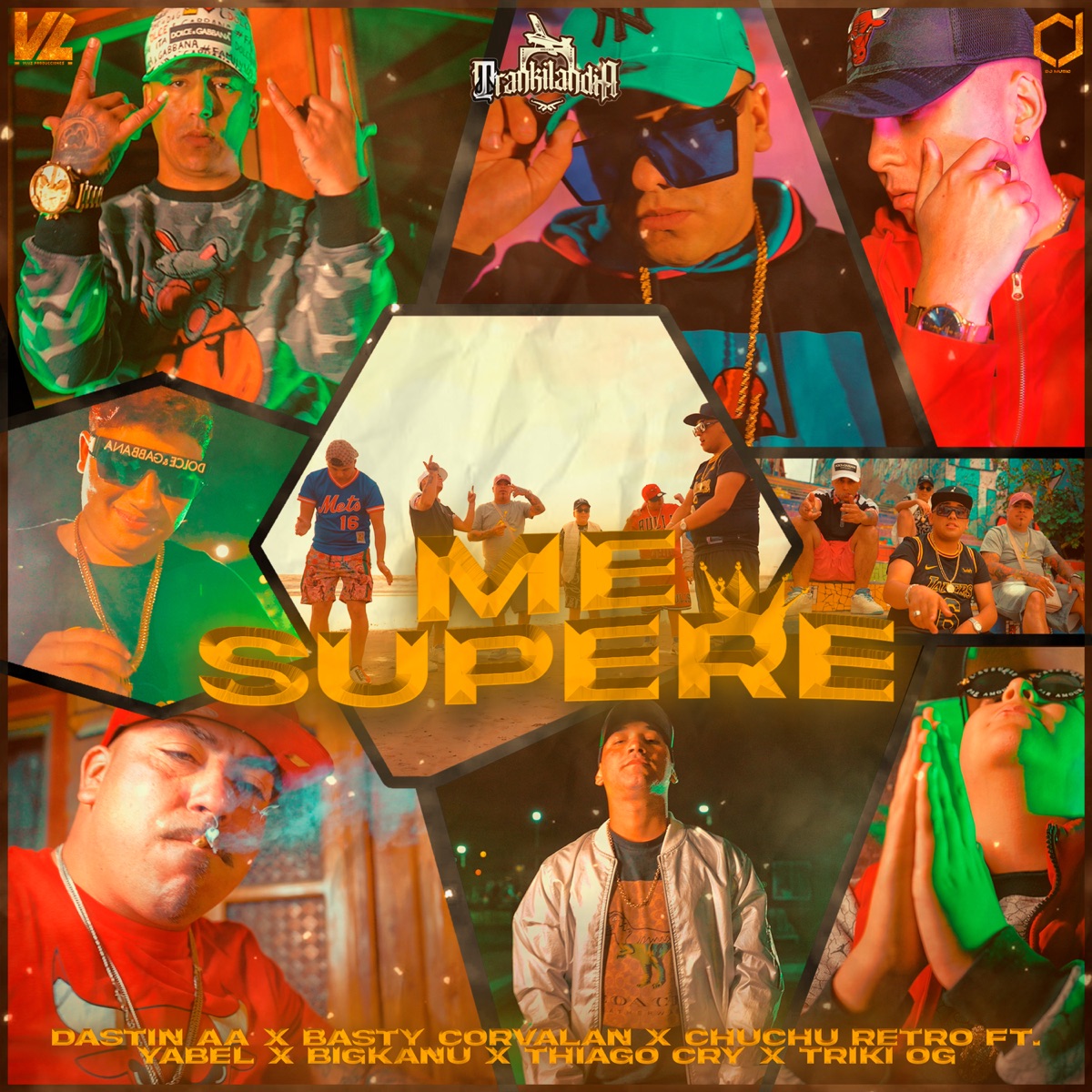 Me Supere (feat. Bigkanu, Thiago Cry, Triki OG & Yabel) - Single by Dastin AA, Basty Corvalan & Chuchu Retro album cover