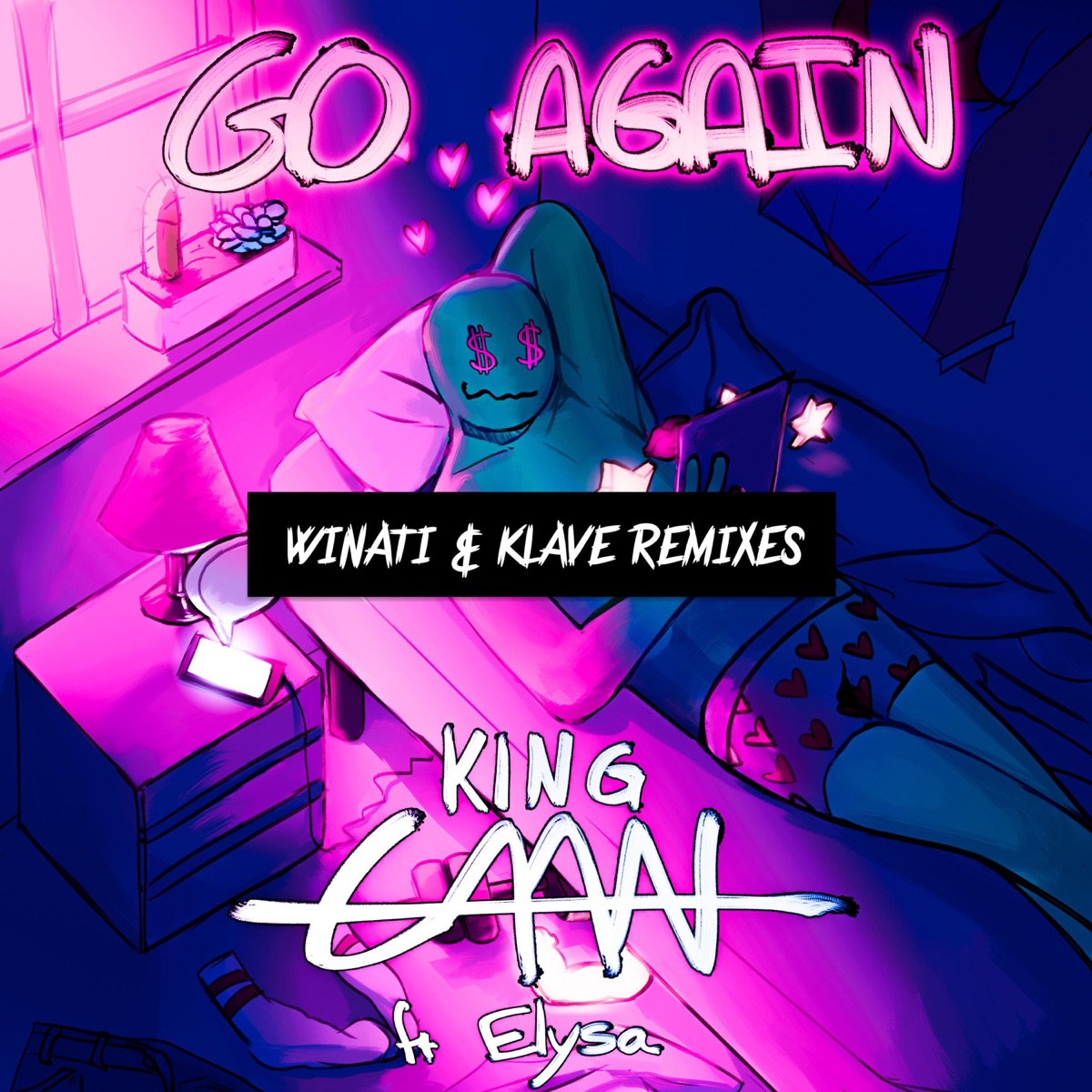Go Again (Remixes) [feat. ELYSA] - Single by King CAAN album cover