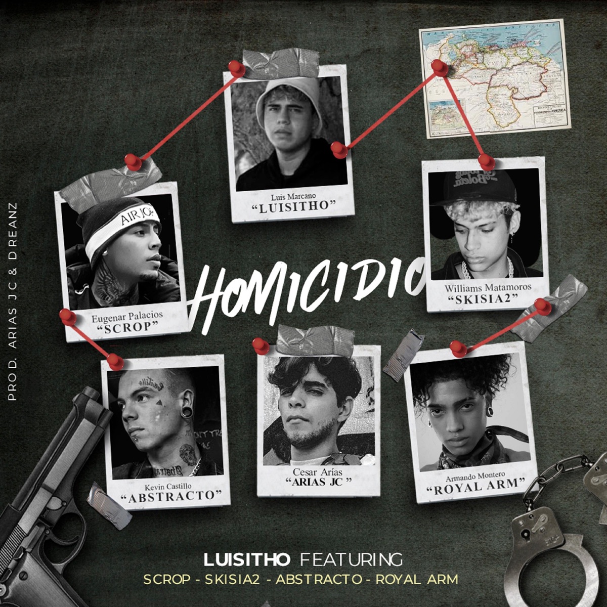 Homicidio (feat. Scrop, Skisia2, Royal Arm, Abstracto & Arias JC) - Single by Luisitho album cover