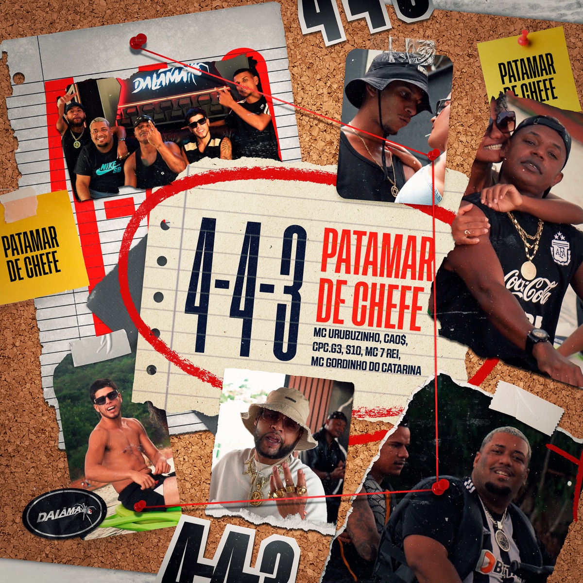 4-4-3 Patamar de Chefe (feat. MC 7 Rei, S10 & MC Gordinho do Catarina) - Single by MC Urubuzinho, CAO$ & CPC.G3 album cover