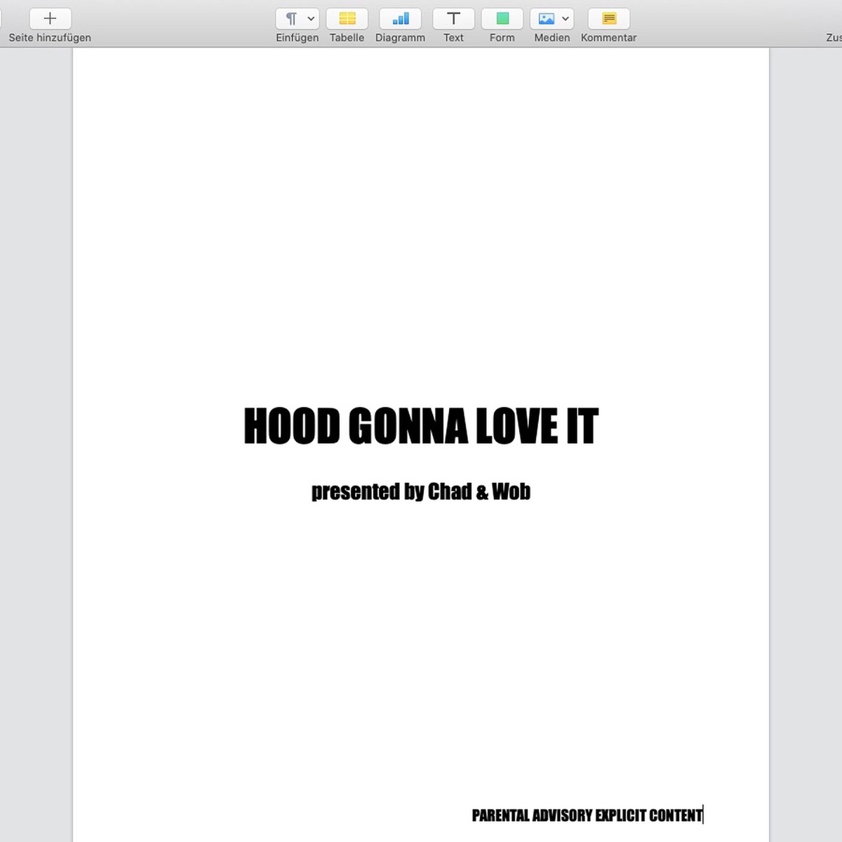 Hood gonna love it - Single by Chad & Wob album cover