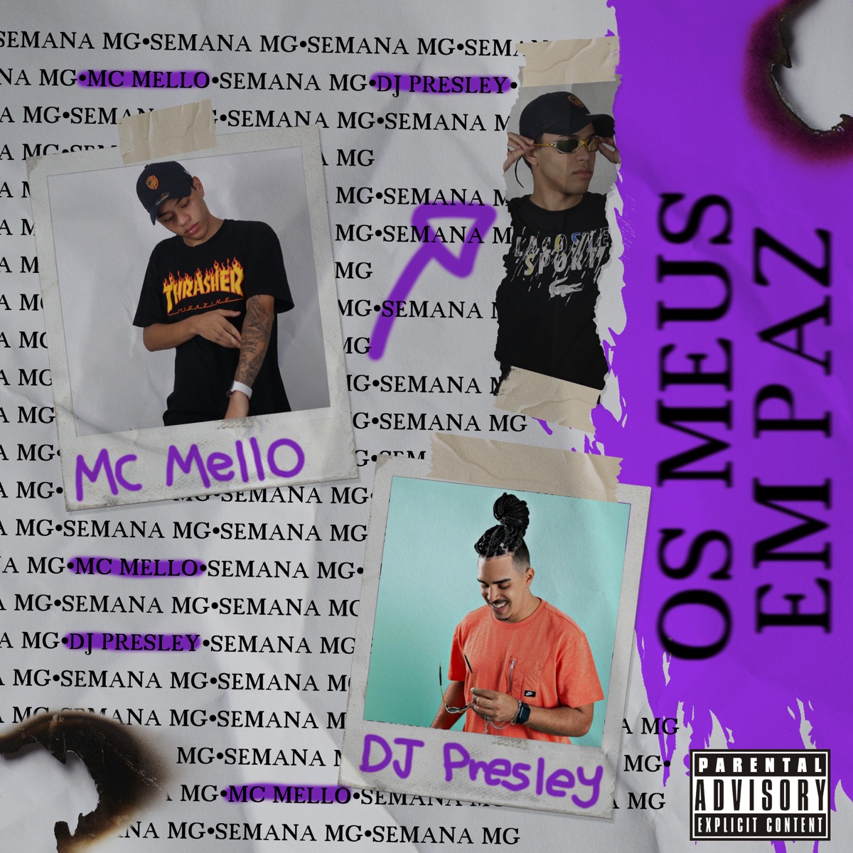 Os Meus Em Paz - Single by Mc Mello album cover