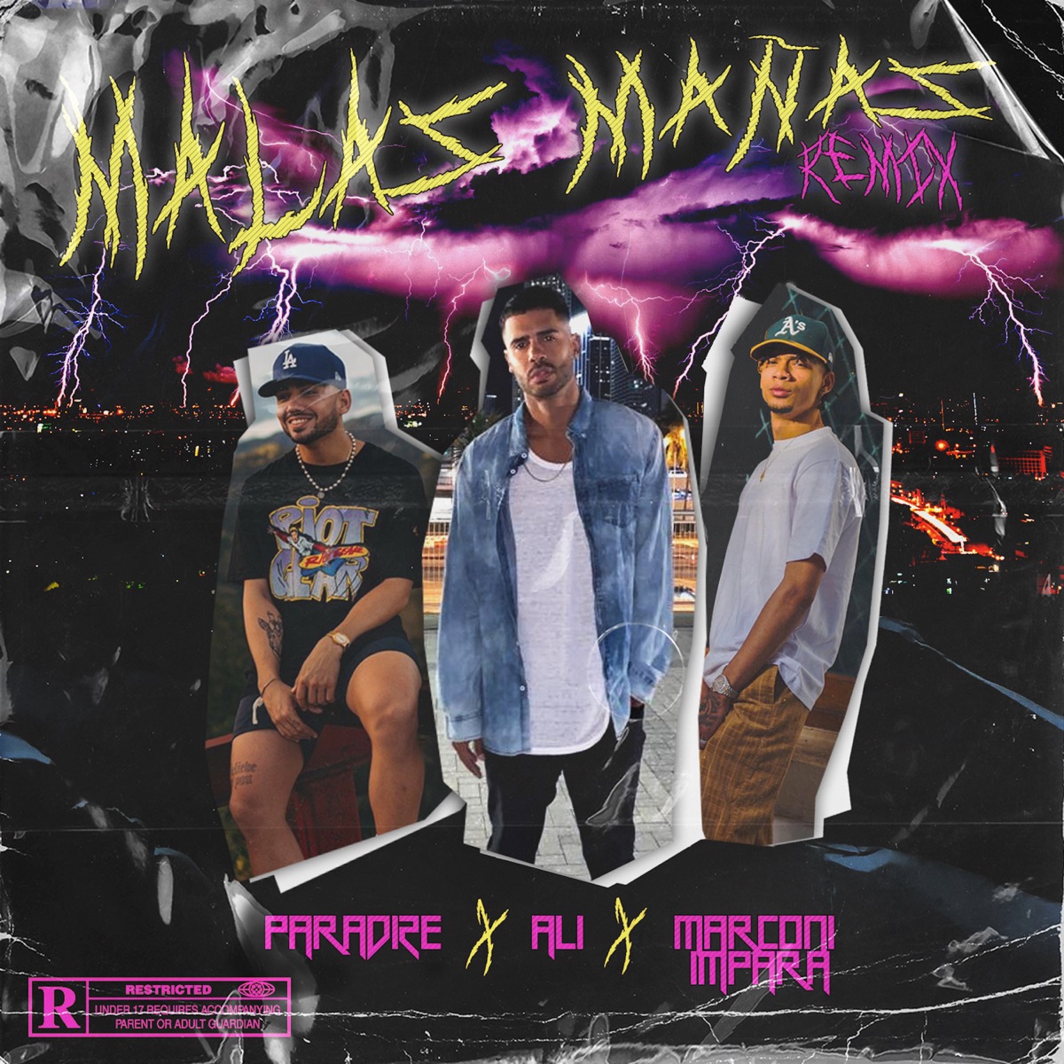 Malas Mañas (Remix) [feat. Marconi Impara & Paradize] - Single by Ali album cover