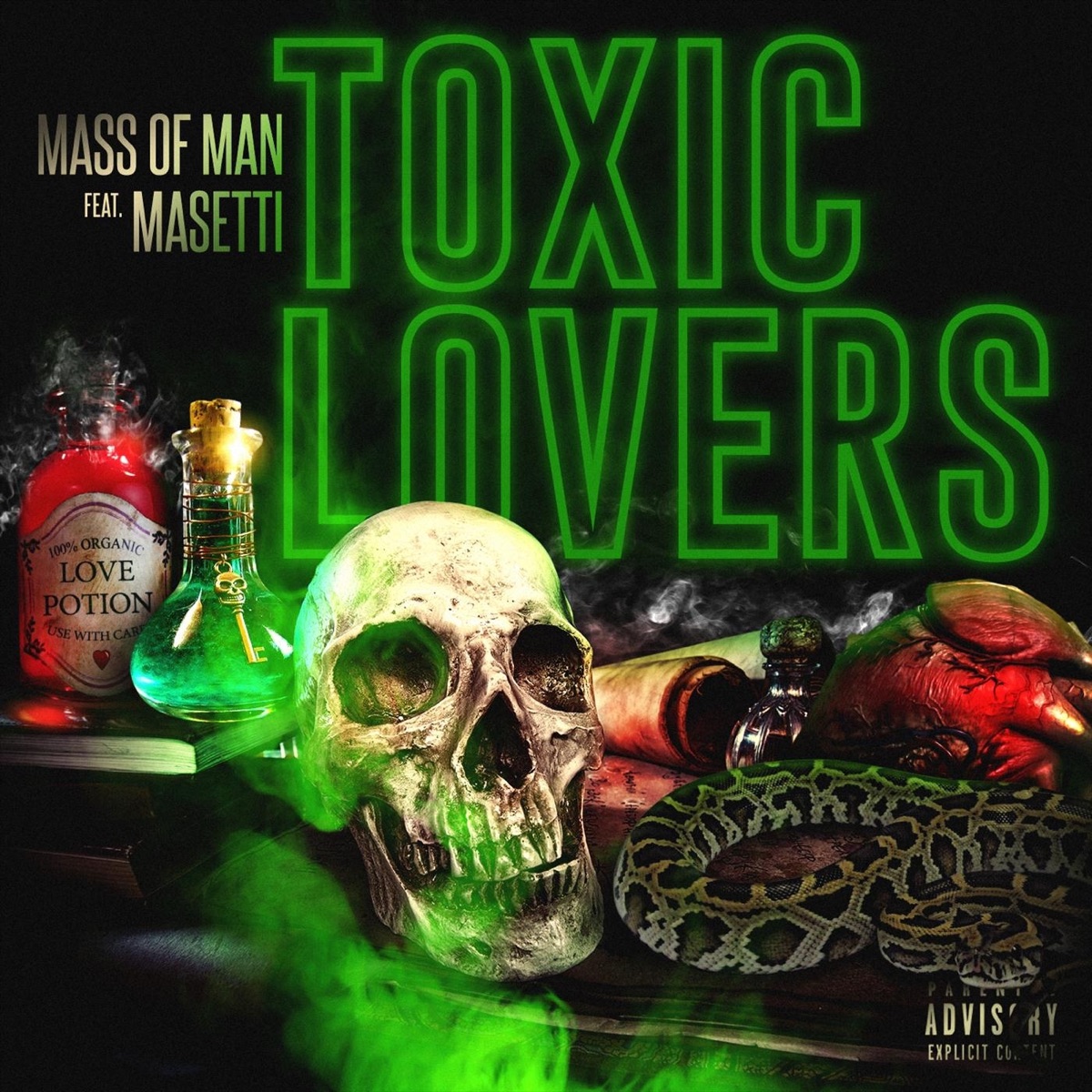 Toxic Lovers (feat. Masetti) - Single by Mass of Man album cover