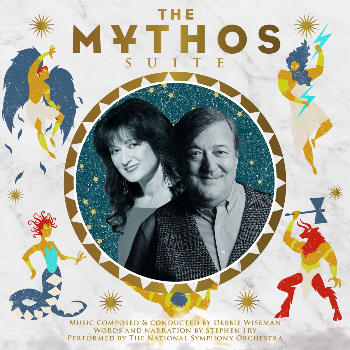 The Mythos Suite by Stephen Fry, Debbie Wiseman & National Symphony Orchestra, UK album cover
