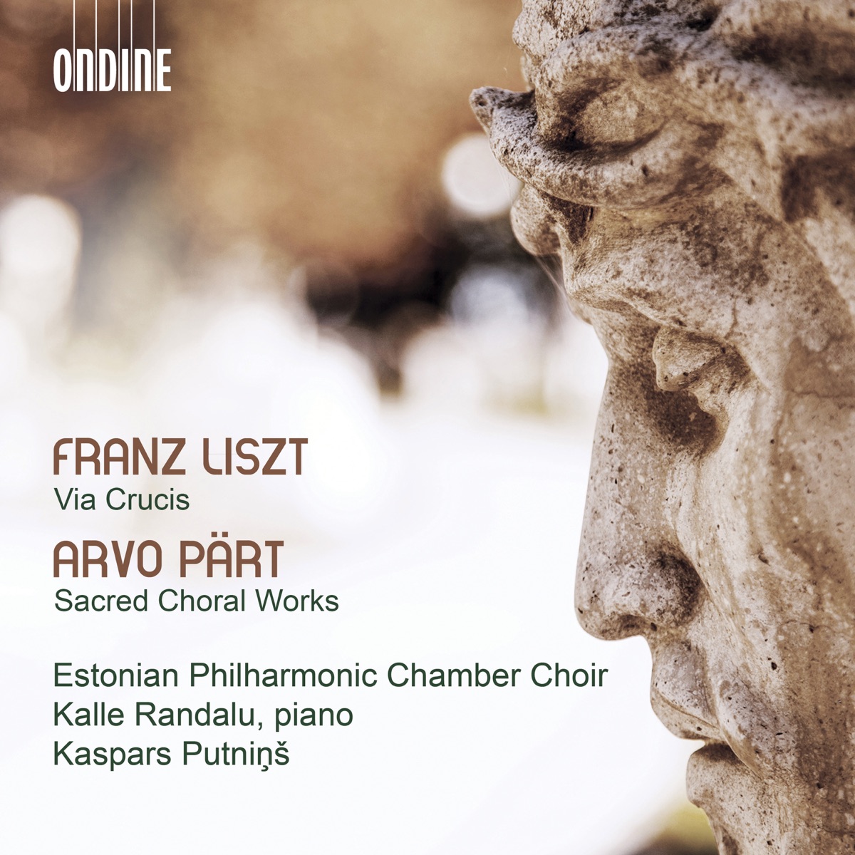 Liszt: Via crucis, S. 53 - Pärt: Sacred Choral Works by Estonian Philharmonic Chamber Choir, Kalle Randalu & Kaspars Putniņš album cover
