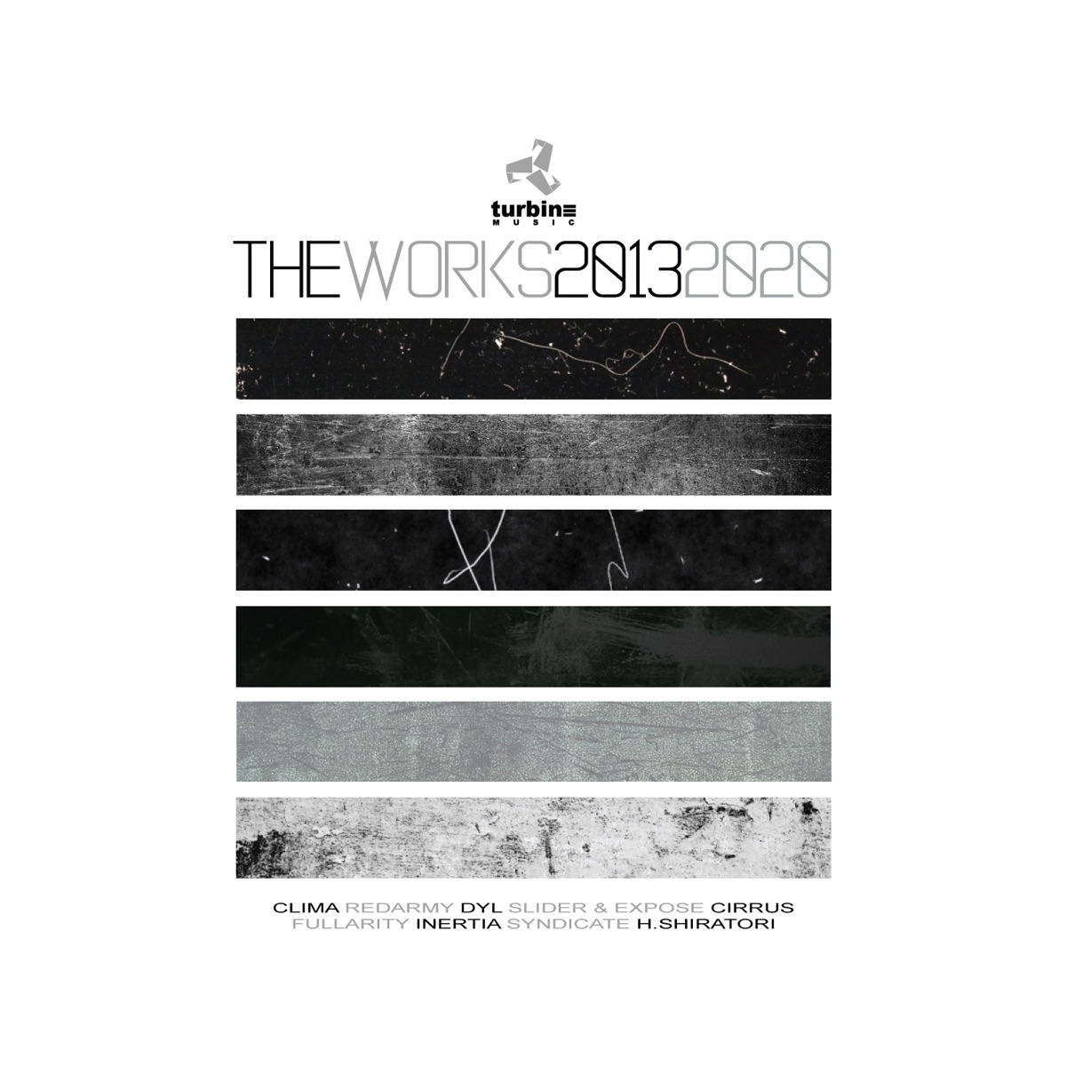 Turbine Music Presents the Works 2013 - 2020 (feat. Slider & Expose, H.Shiratori, Dyl, Cirrus, Fullarity, Syndicate & Inertia) by Clima & Red Army album cover