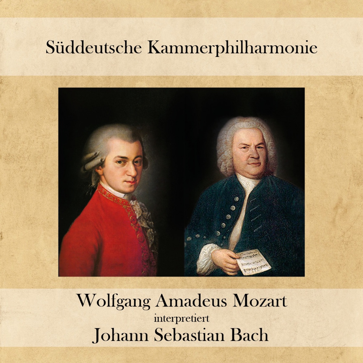 Wolfgang Amadeus Mozart interpretiert Johann Sebastian Bach by Gunther Wich & Süddeutsche Kammerphilharmonie album cover