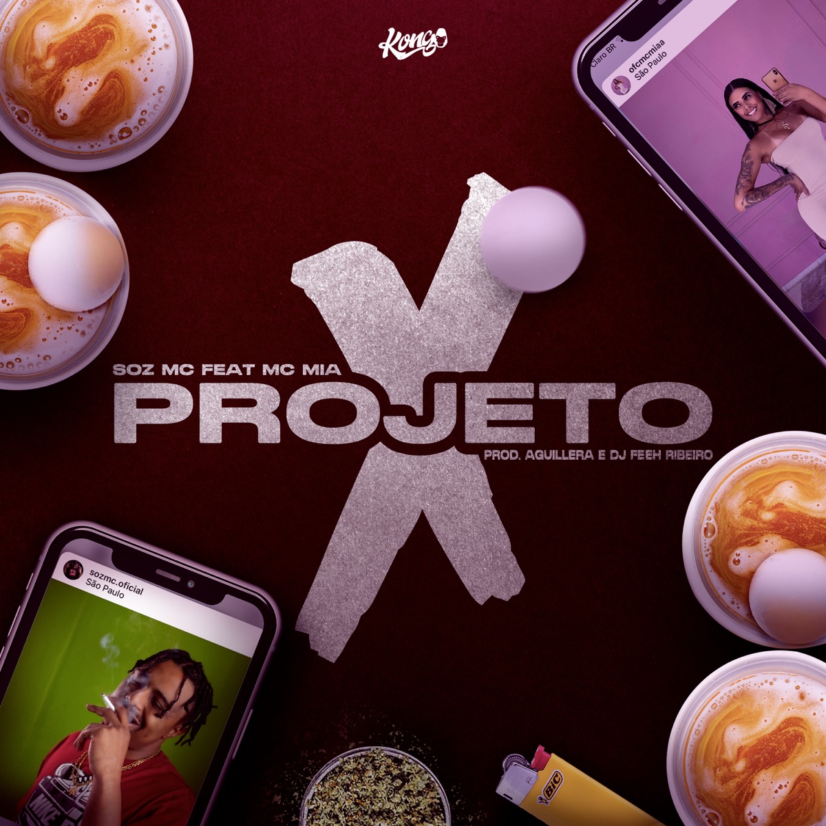 Projeto X (feat. Mc Mia) - Single by Soz MC, Dj Feeh Ribeiro & Aguillera album cover