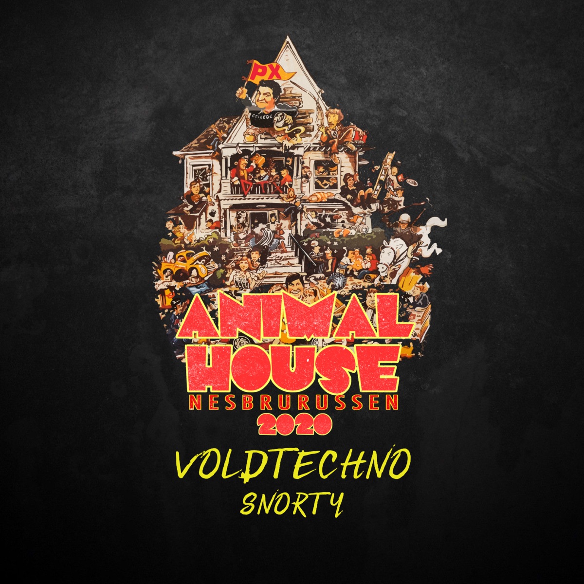 Animal House 2020 (Nesbrurussen) - Single by Voldtechno & Snorty album cover