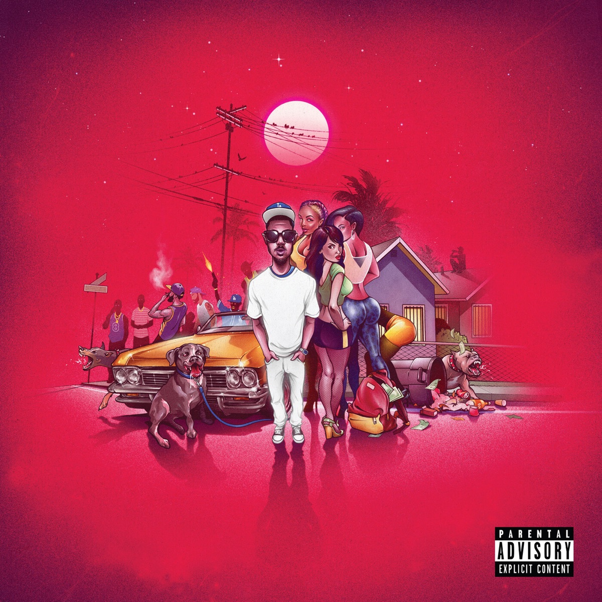 A Long Red Hot Los Angeles Summer Night by Blu & Oh No album cover