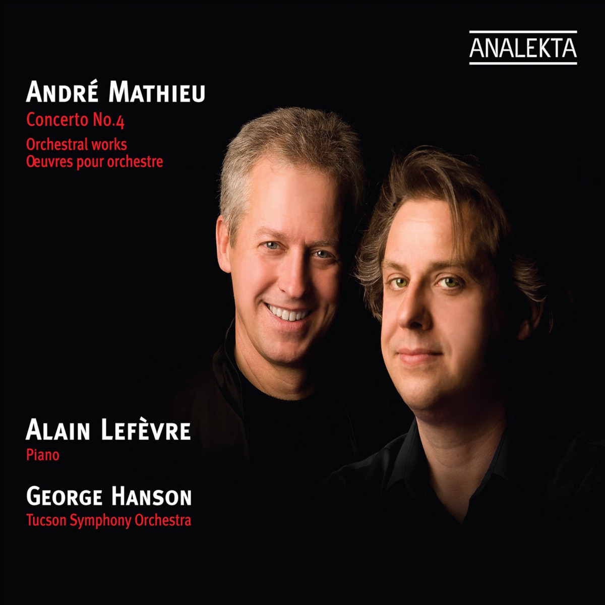 Mathieu: Piano Concerto No. 4, Orchestral Works by Alain Lefèvre, Tucson Symphony Orchestra & George Hanson album cover