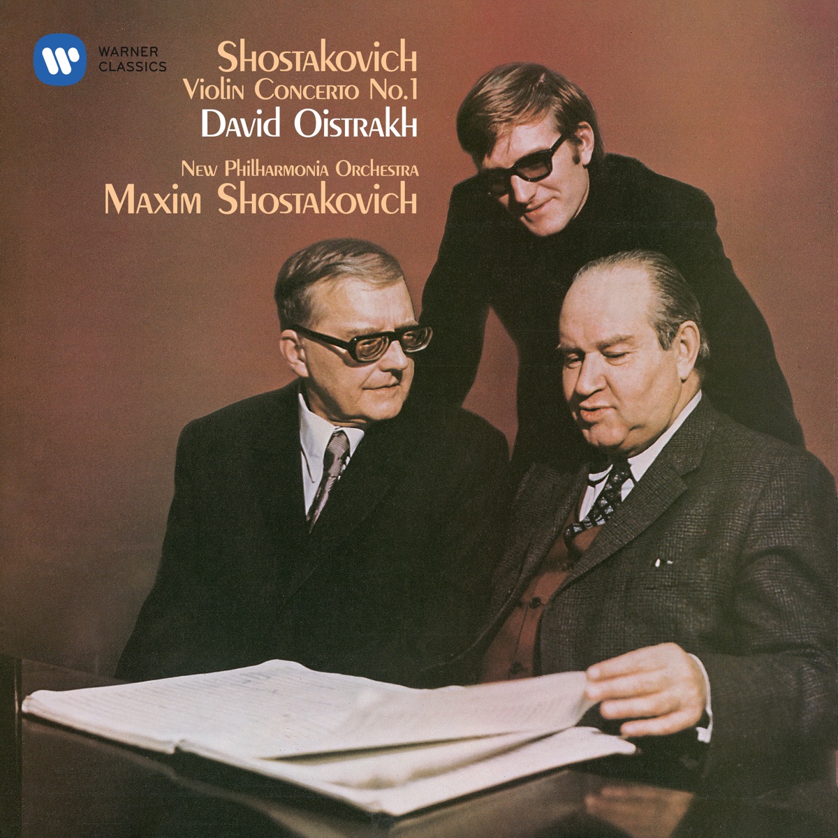 Shostakovich: Violin Concerto No. 1, Op. 99 by Maxim Shostakovich, Philharmonia Orchestra & David Oistrakh album cover