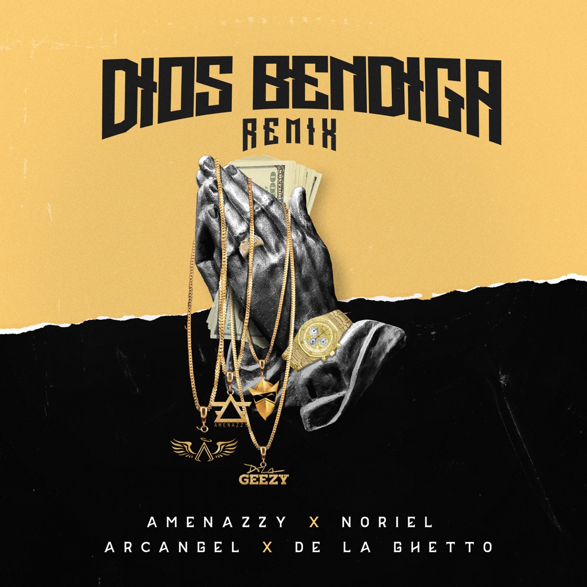 Dios Bendiga (Remix) [feat. Noriel] - Single by Amenazzy & Arcángel album cover