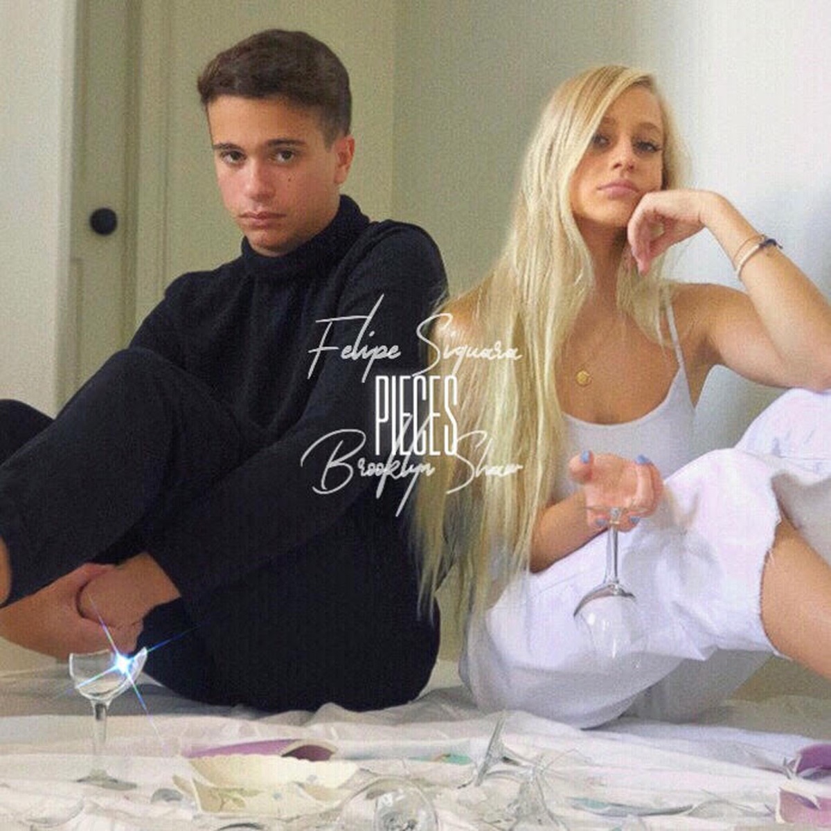 Pieces - Single by Felipe Siquara & Brooklyn Shaw album cover