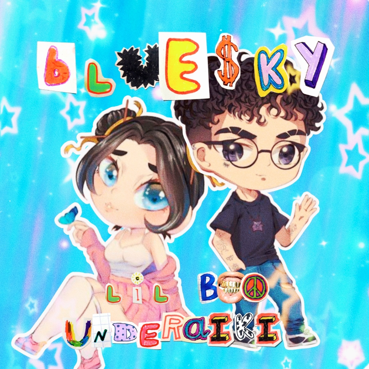 Blue Sky (feat. Underaiki) - Single by Lil Boo album cover