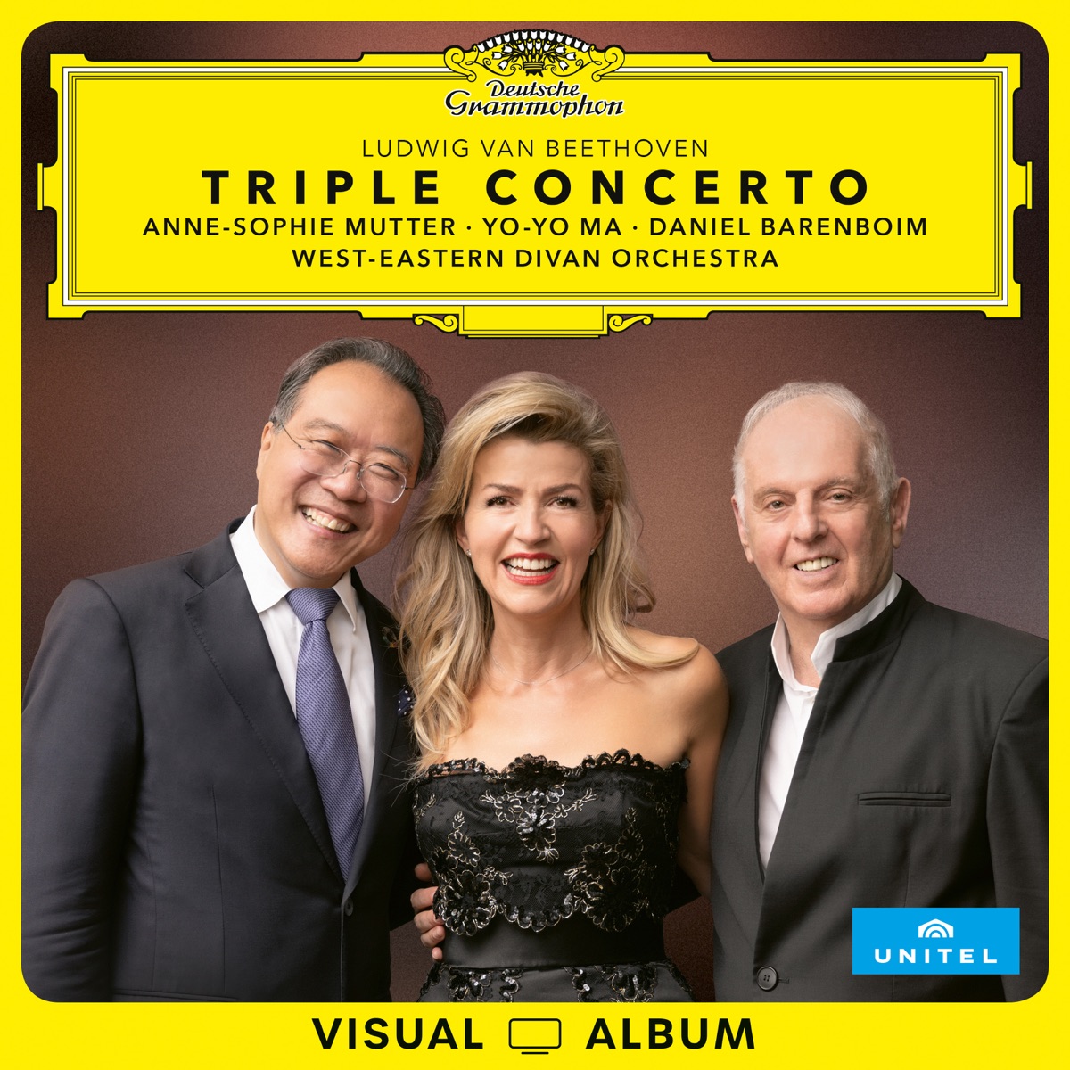 Beethoven: Triple Concerto (Visual Album / Live at Philharmonie, Berlin / 2019) by Anne-Sophie Mutter, Yo-Yo Ma, Daniel Barenboim & West-Eastern Divan Orchestra album cover