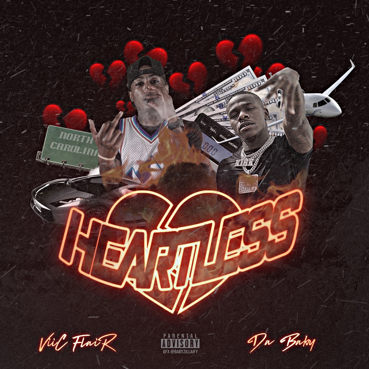 Heartless (feat. DaBaby) - Single by ViiC FlaiR album cover artwork