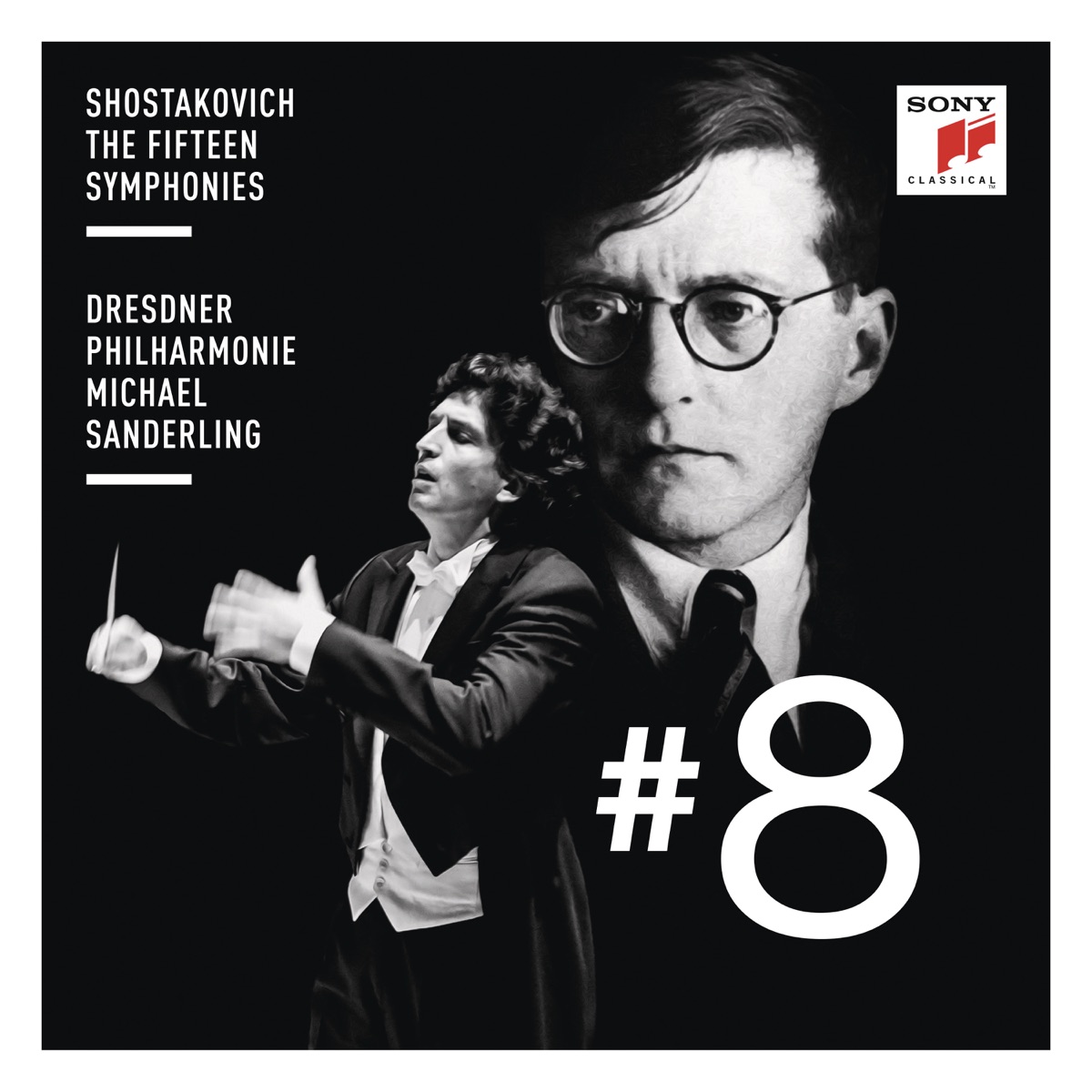 Shostakovich: Symphony No. 8 by Michael Sanderling & Dresdner Philharmonie album cover