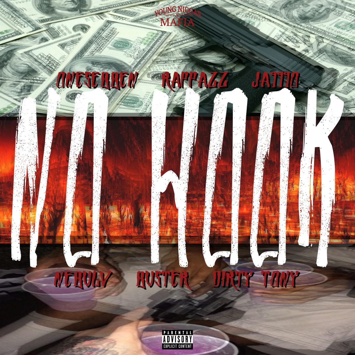 NO HOOK (feat. Blopaonthebeat, Young Nigga$ Mafia,Onesebben, Rappazz, Ja999o, NebulV, Buster & Dirty Tony) - Single by BluesoloAzul album cover