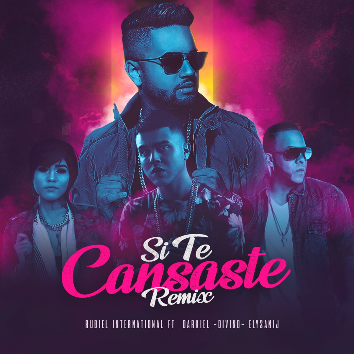 Si Te Cansaste (Remix) [feat. Darkiel, Divino & ELYSANIJ] - Single by Rubiel International album cover