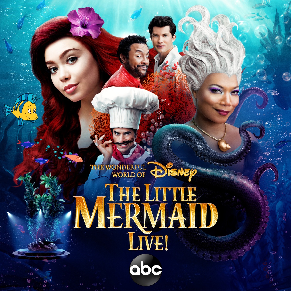 The Little Mermaid Live! (2019 ABC TV Version) by Alan Menken, Howard Ashman, Auli'i Cravalho, Shaggy & Queen Latifah album cover