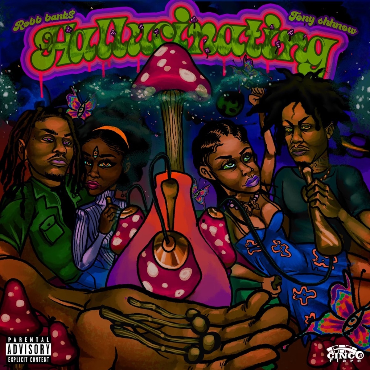 Hallucinating - Single by Robb Bank$ & Tony Shhnow album cover