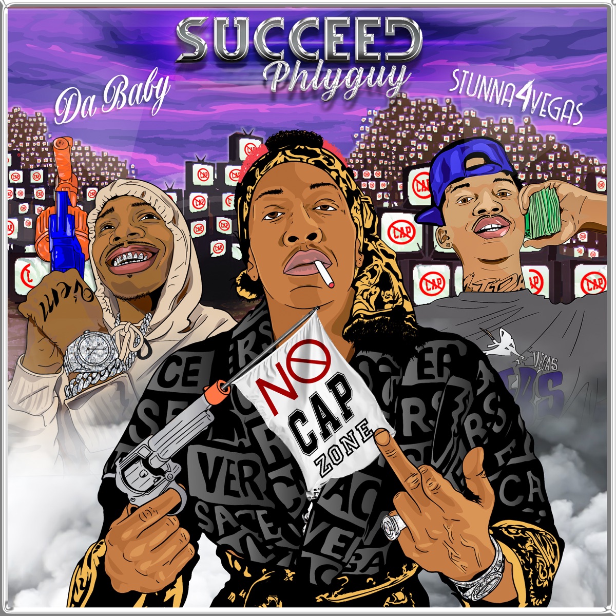 NO CAP ZONE (feat. Stunna 4 Vegas & DaBaby) - Single by Succeed Phlyguy album cover artwork