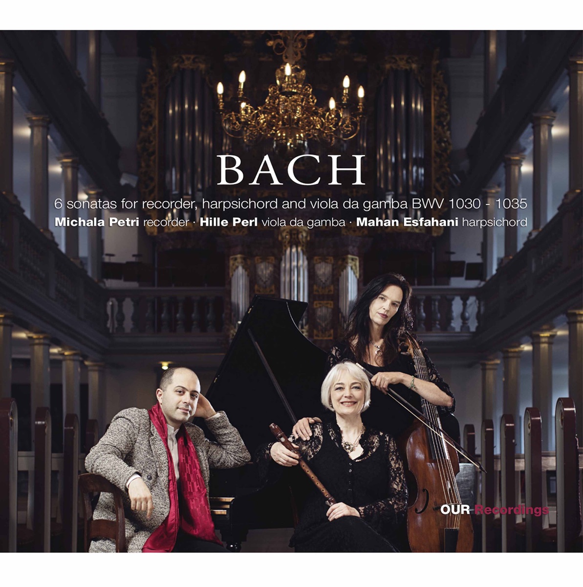 J.S. Bach: Flute Sonatas BWVV 1030-1035 (Arr. for Recorder & Basso continuo) by Michala Petri, Hille Perl & Mahan Esfahani album cover