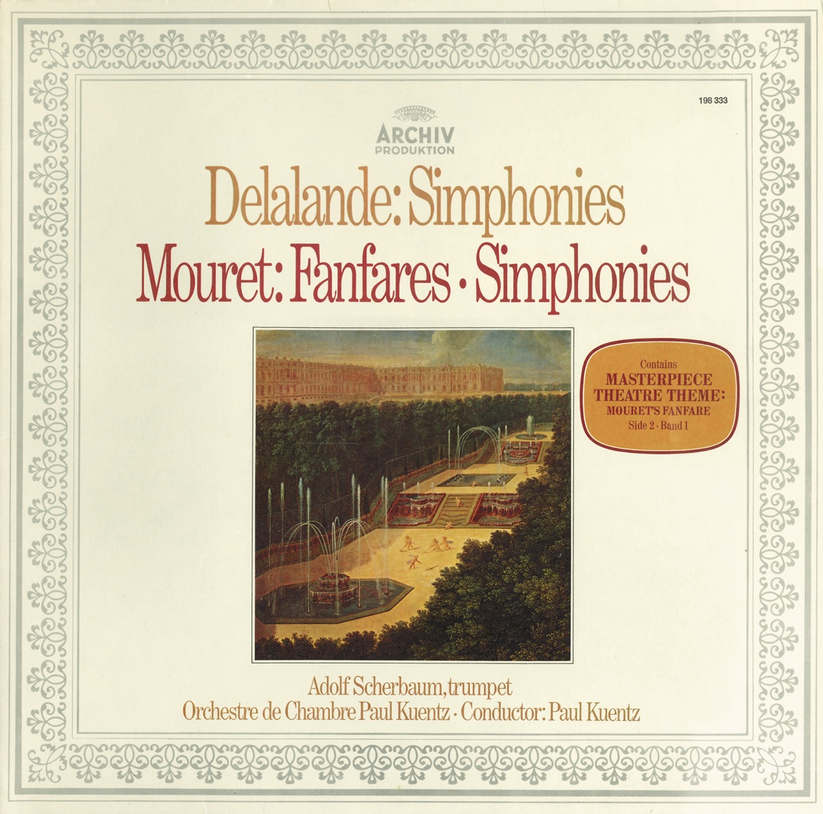 Lalande / Mouret: Simphonies & Fanfares by Adolf Scherbaum, Orchestre Paul Kuentz & Paul Kuentz album cover