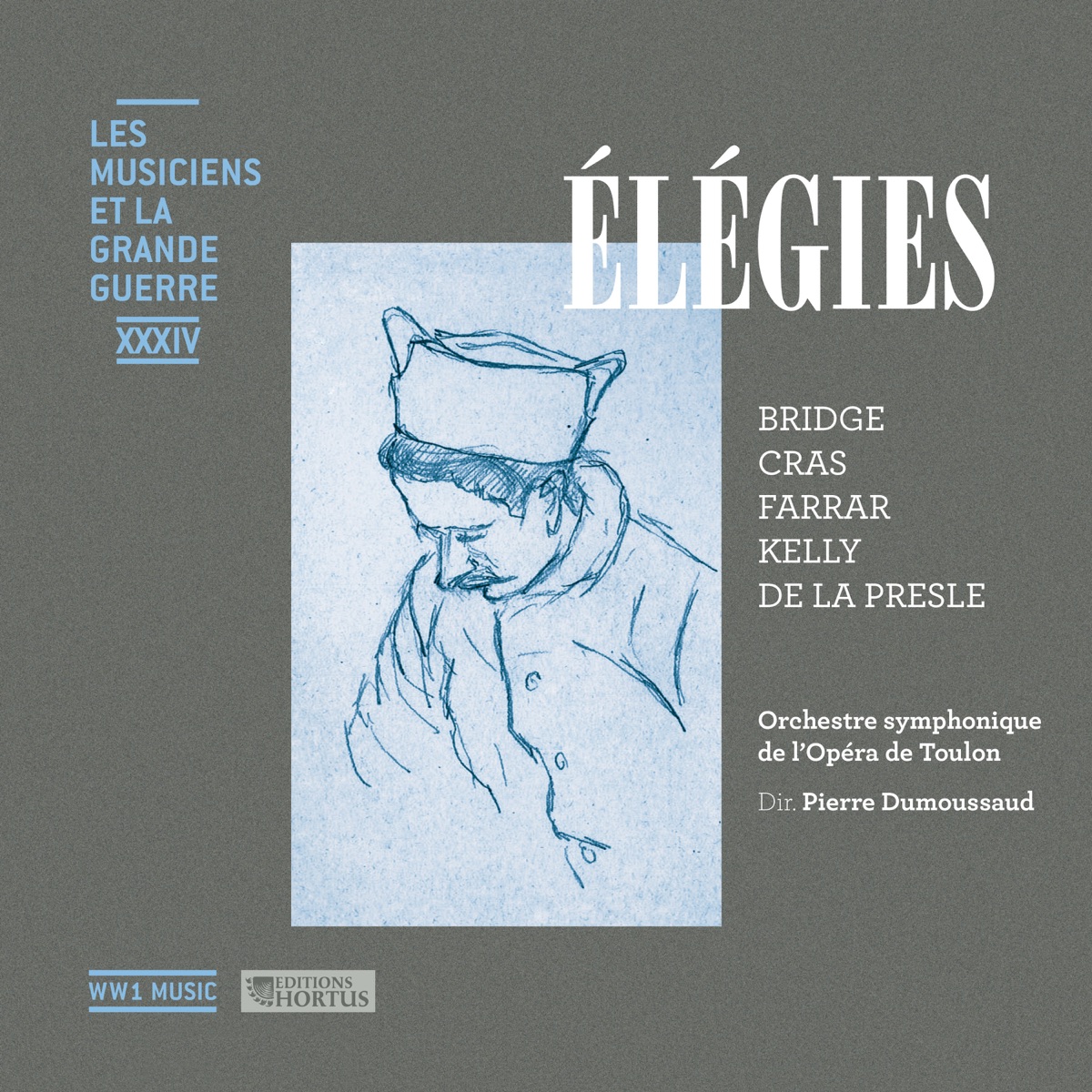 Élégies (Les musiciens et la Grande Guerre, Vol. 34) by Pierre Dumoussaud & Orchestre symphonique de l'Opéra de Toulon album cover
