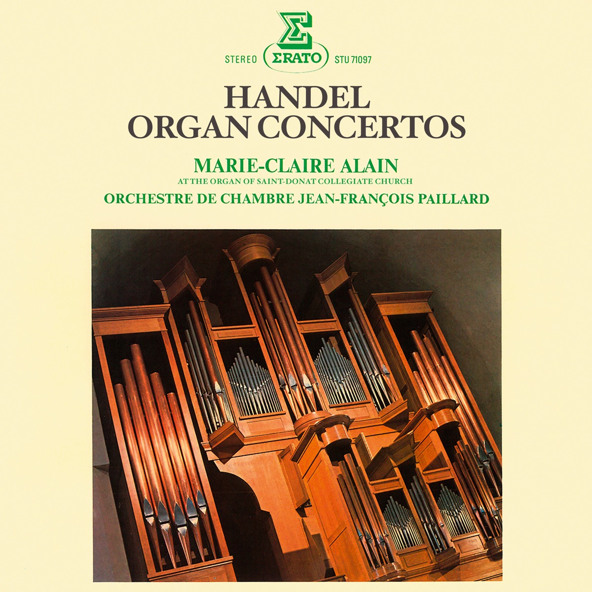 Handel: Organ Concertos by Jean-François Paillard, Orchestre de Chambre Jean-François Paillard & Marie-Claire Alain album cover