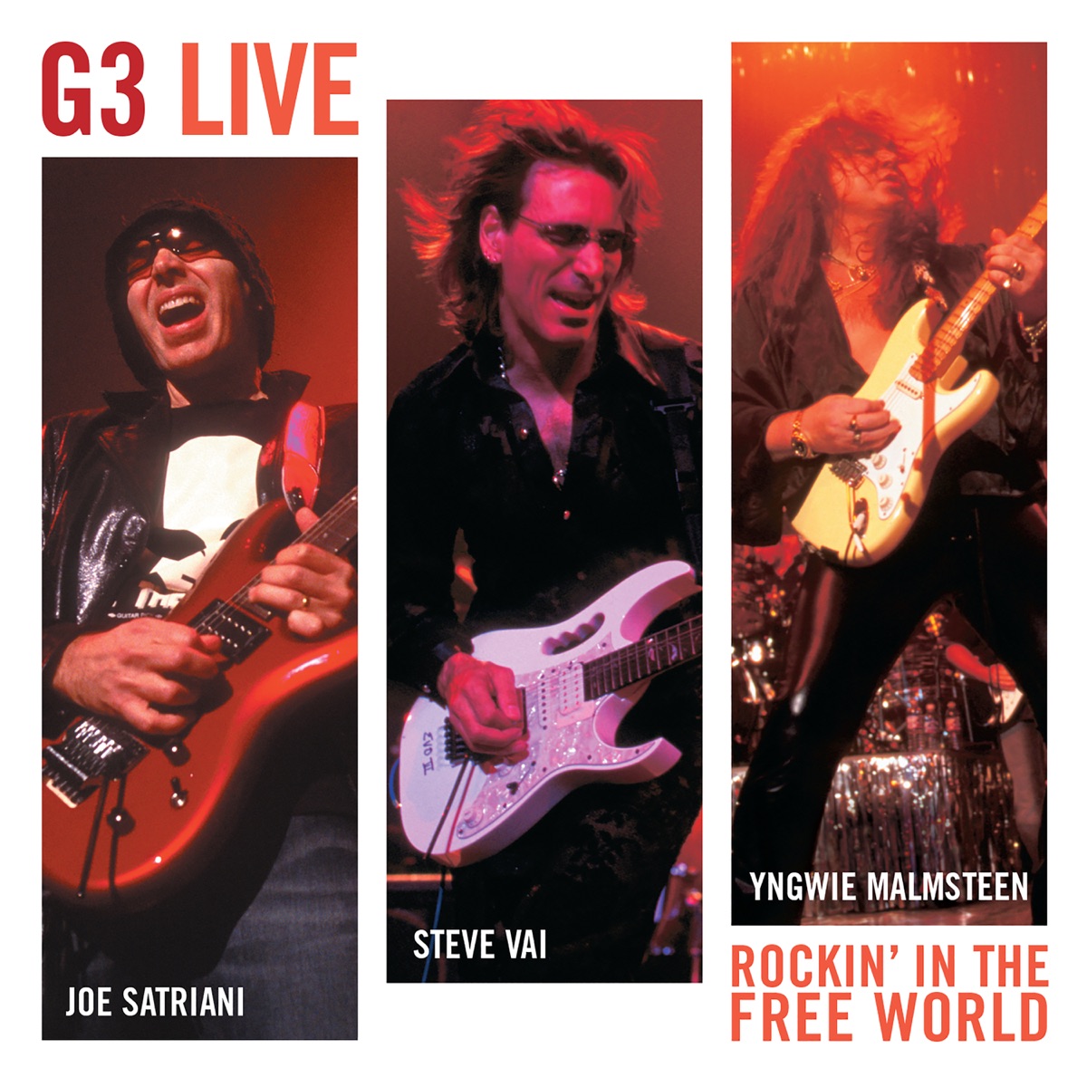 G3 Live: Rockin' in the Free World by Joe Satriani, Steve Vai & Yngwie Malmsteen album cover