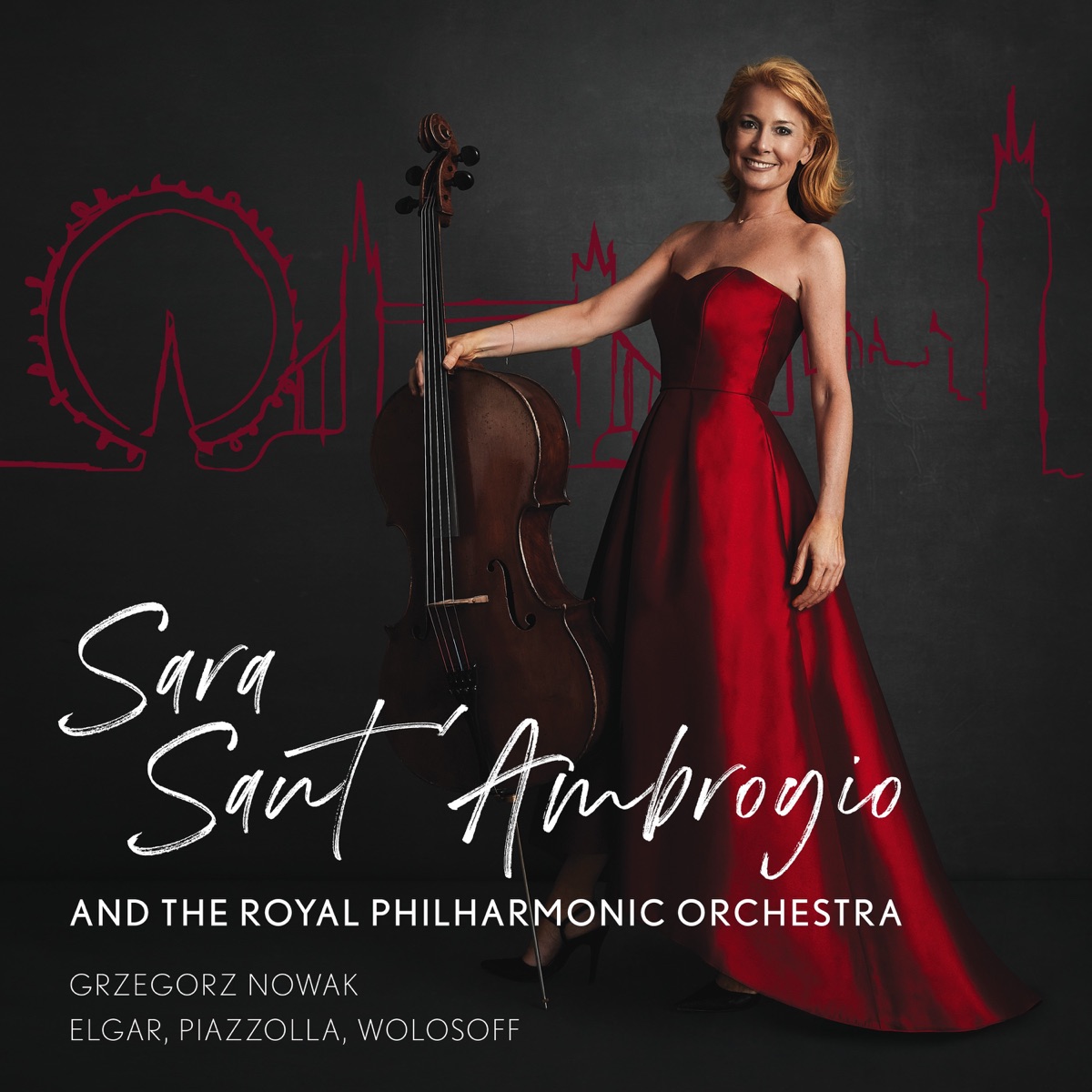 Elgar, Piazzolla, Wolosoff by Sara Sant'Ambrogio, Royal Philharmonic Orchestra & Grzegorz Nowak album cover