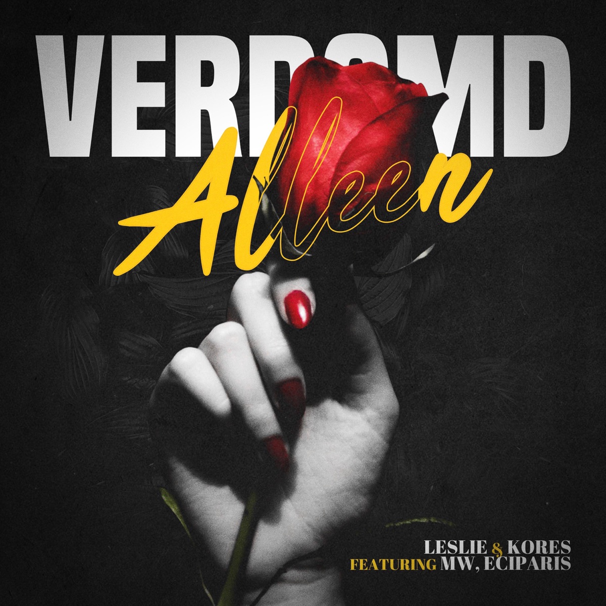 Verdomd Alleen (feat. MW & Eciparis) - Single by Kores & Leslie album cover