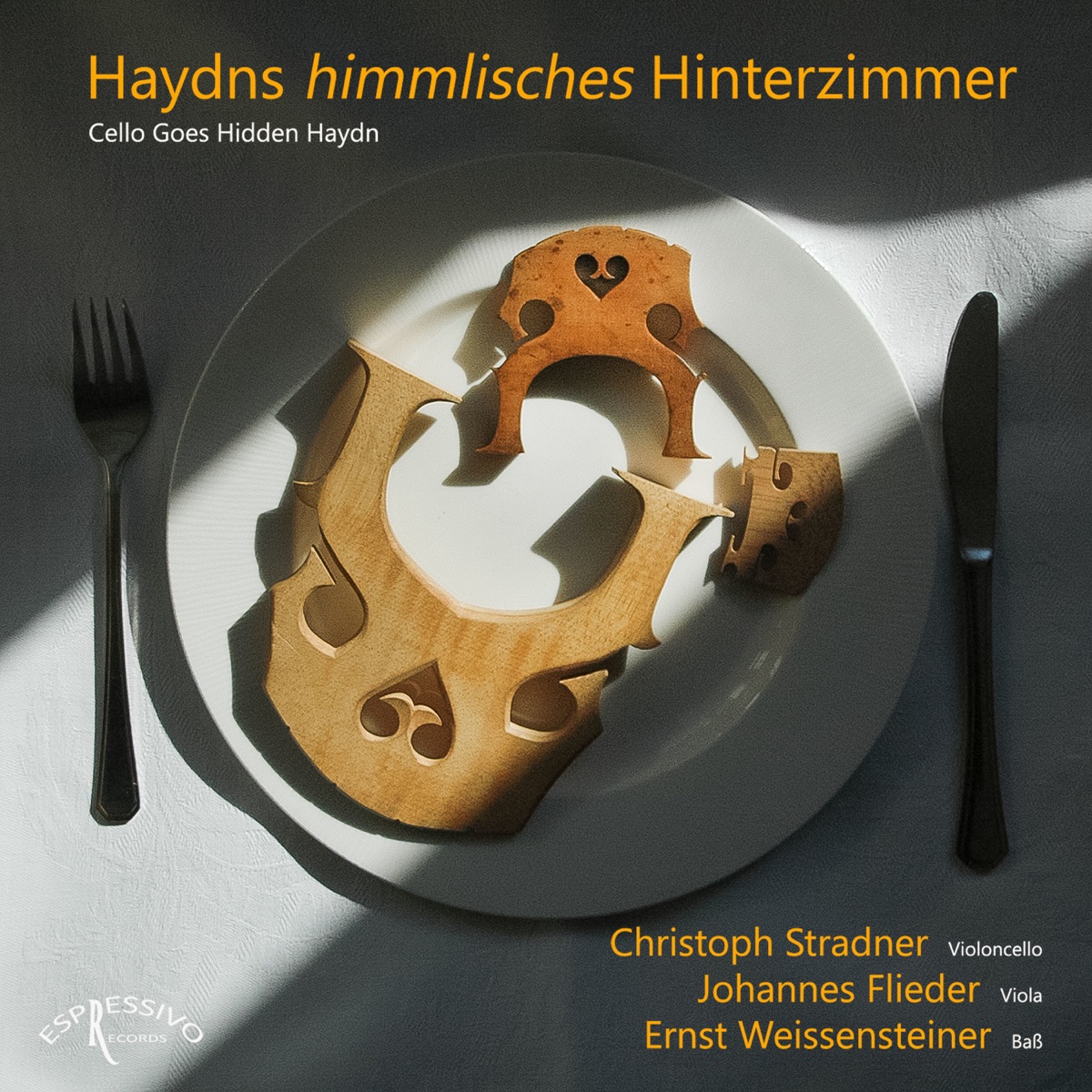 Haydns Himmlisches Hinterzimmer (Cello Goes Hidden Haydn) by Christoph Stradner, Johannes Flieder & Ernst Weissensteiner album cover