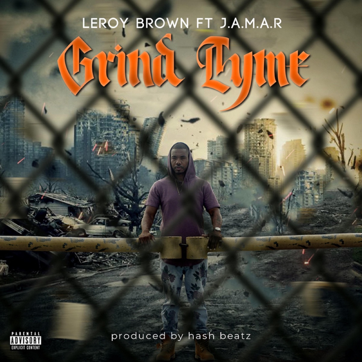 Grind Tyme (feat. J.A.M.A.R) - Single by leroy brown album cover