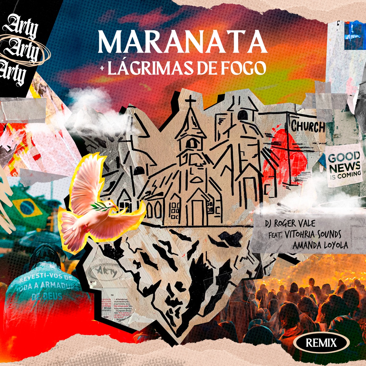 Maranata / Lágrimas de fogo (Remix) [feat. Vitohria Sounds & Amanda Loyola] - Single by DJ Roger Vale album cover