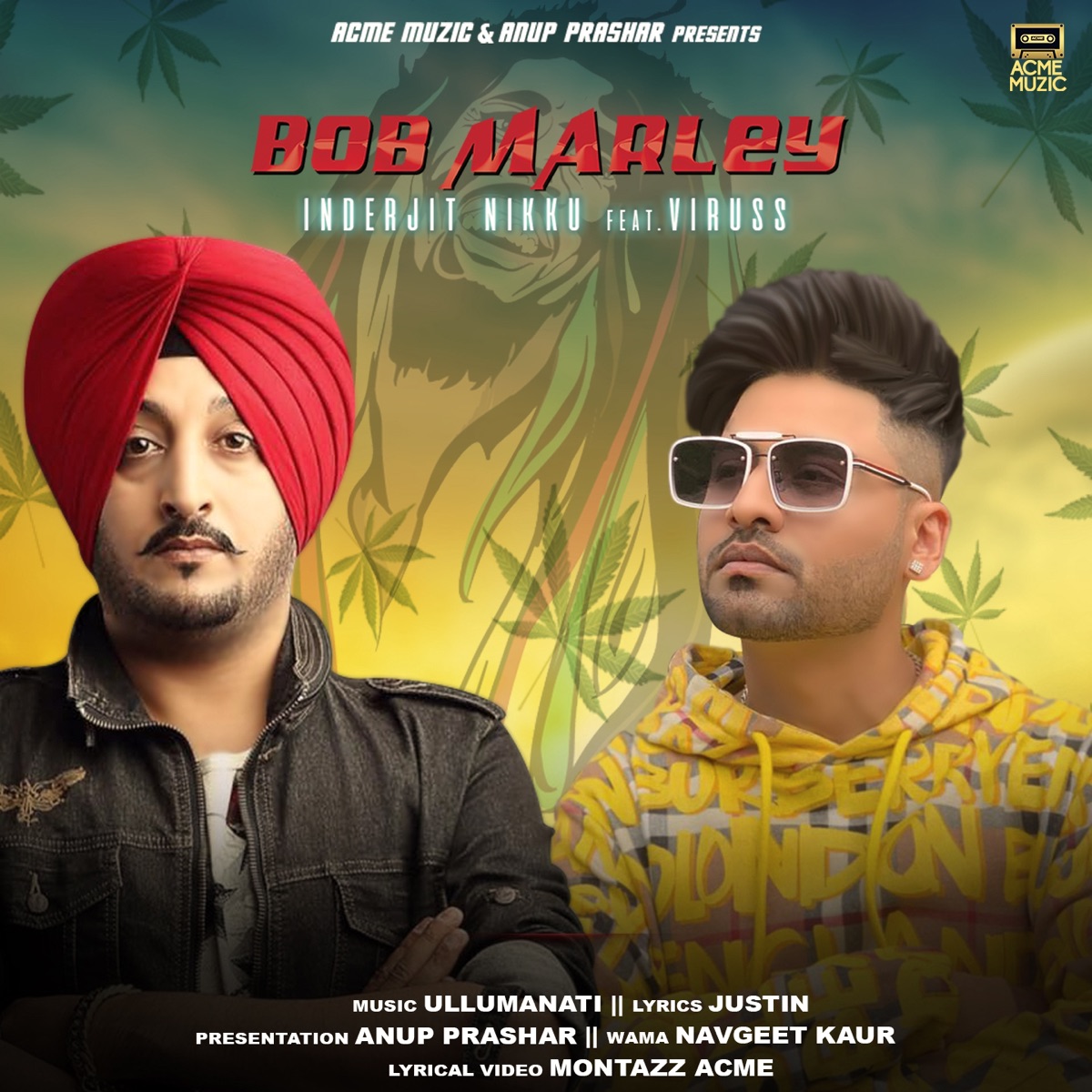 Bob Marley (feat. Viruss) - Single by Inderjit Nikku album cover