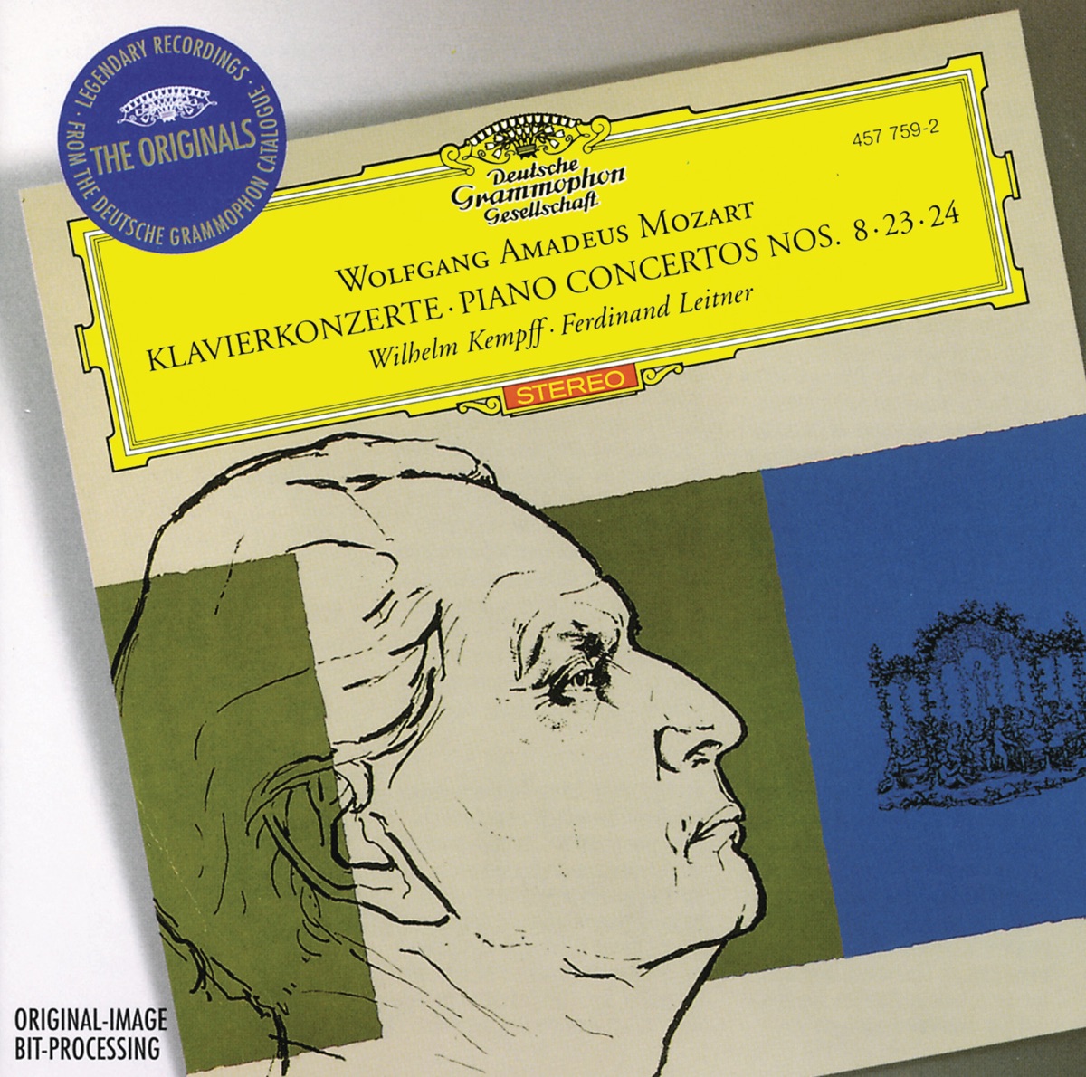 Mozart: Piano Concertos Nos. 8, 23 & 24 by Wilhelm Kempff & Ferdinand Leitner album cover