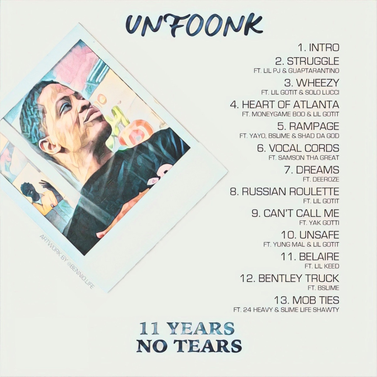 11 Years No Tears by Unfoonk album cover
