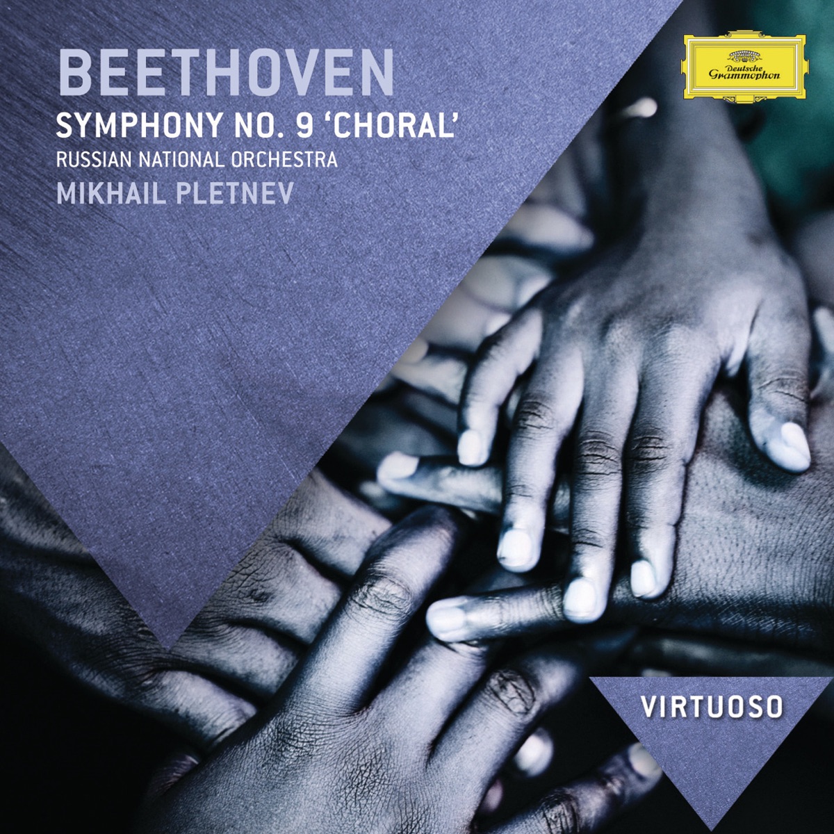 Beethoven: Symphony No. 9 "Choral" by Angela Denoke, Marianna Tarassova, Endrik Wottrich, Matthias Goerne, The Moscow State Chamber Choir, Russian National Orchestra & Mikhail Pletnev album cover