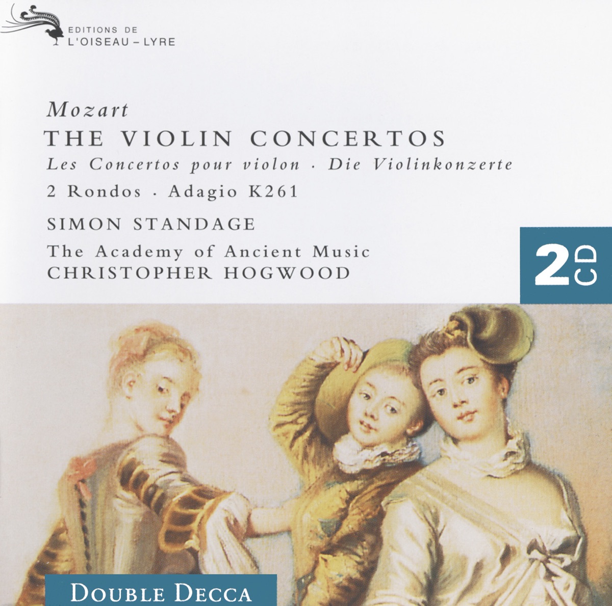Mozart: The Violin Concertos by Simon Standage, Academy of Ancient Music & Christopher Hogwood album cover
