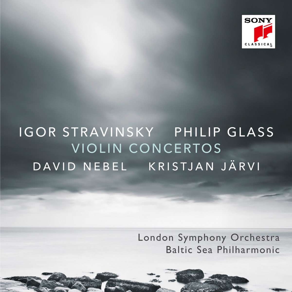 Stravinsky & Glass: Violin Concertos by David Nebel, Kristjan Järvi, Baltic Sea Philharmonic & London Symphony Orchestra album cover