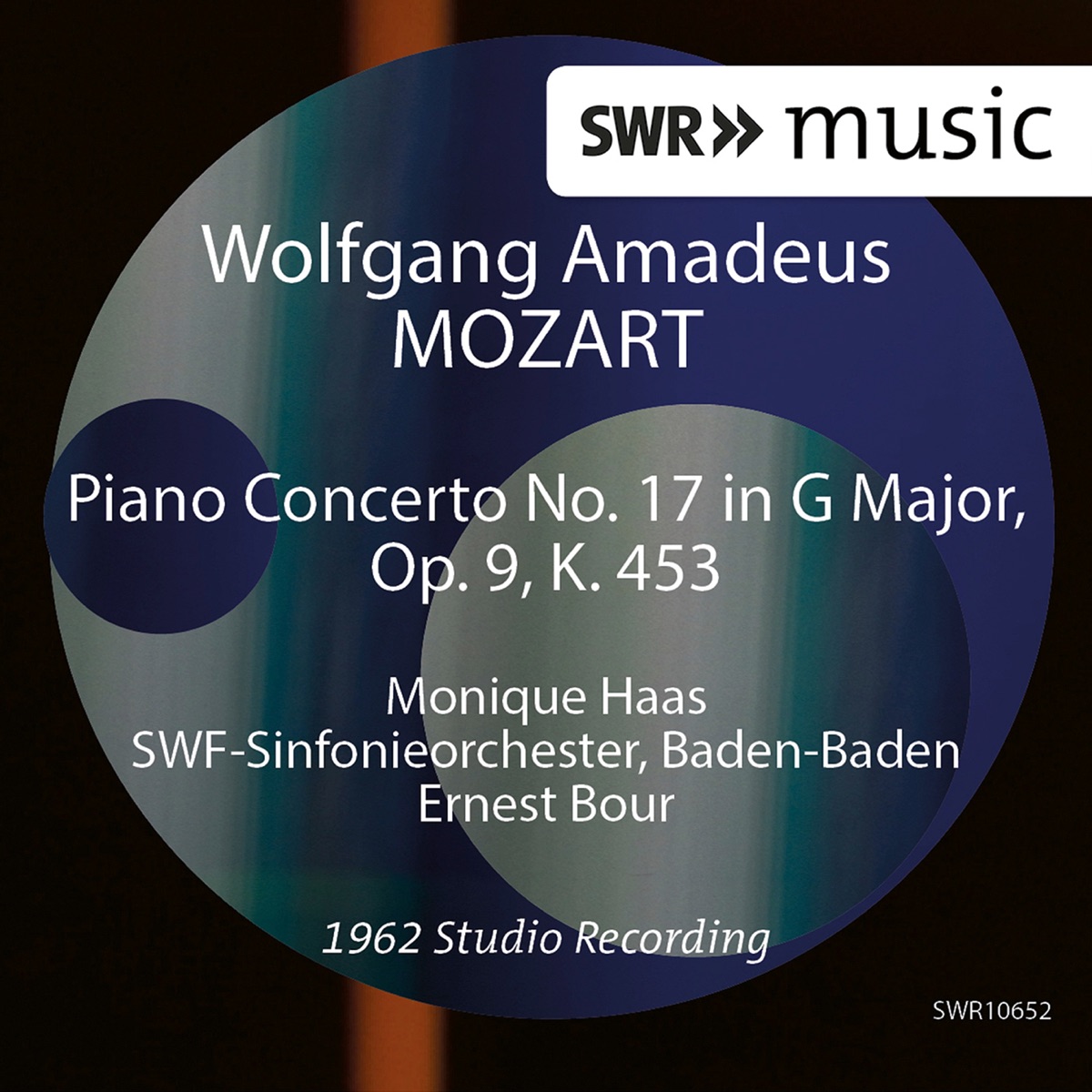 Mozart: Piano Concerto No. 17 in G Major, K. 453 by Monique Haas, Southwest German Radio Symphony Orchestra & Ernest Bour album cover