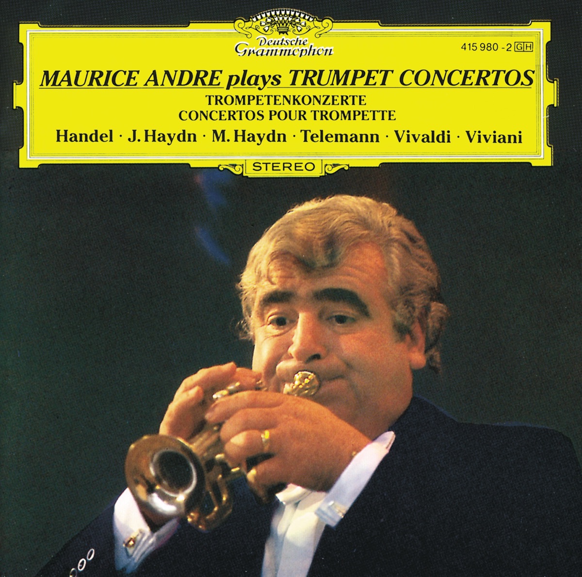 Trumpet Concertos by Maurice André, English Chamber Orchestra, Hans Stadlmair, Hedwig Bilgram, Hilde Noe, Karl Richter, Mauritz Sillem, Münchener Bach-Orchester, Munich Chamber Orchestra & Sir Charles Mackerras album cover