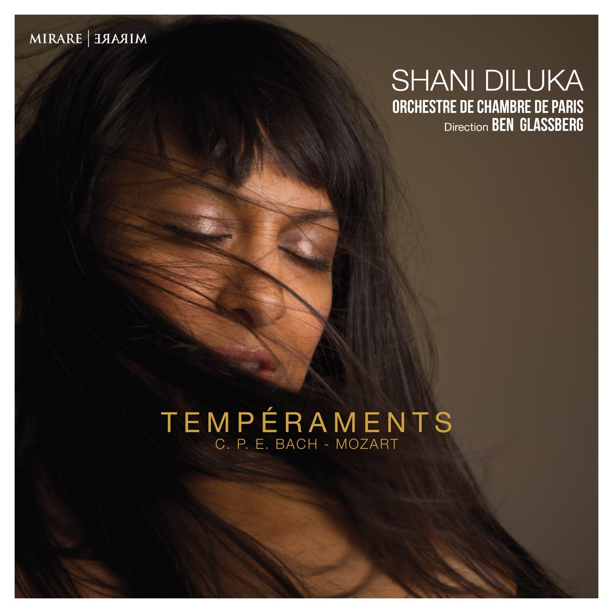Tempéraments by Shani Diluka, Orchestre de chambre de Paris & Ben Glassberg album cover