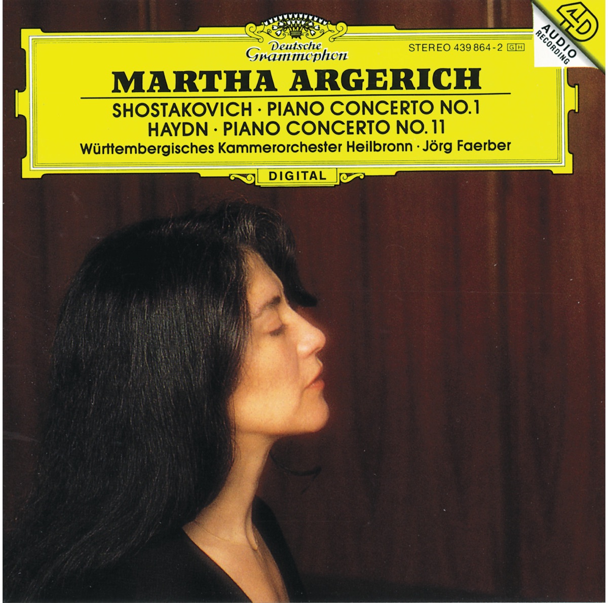 Martha Argerich - Shostakovich: Piano Concerto No. 1 - Haydn: Piano Concerto No. 11 by Martha Argerich, Guy Touvron, Jörg Faerber & Württemberg Chamber Orchestra Heilbronn album cover